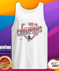 Awesome Maryland Terrapins 2025 Big Ten Men's Soccer Champions tank top featuring team logo and vibrant colors.