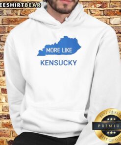 Awesome More Like Kentucky Map 2025 Hoodie featuring a stylish graphic design of Kentucky's map and vibrant colors.