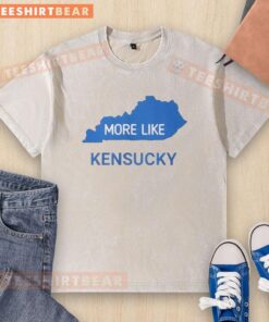 Awesome More Like Kentucky Map 2025 Washed T-Shirt featuring a vintage-style graphic of Kentucky's map.