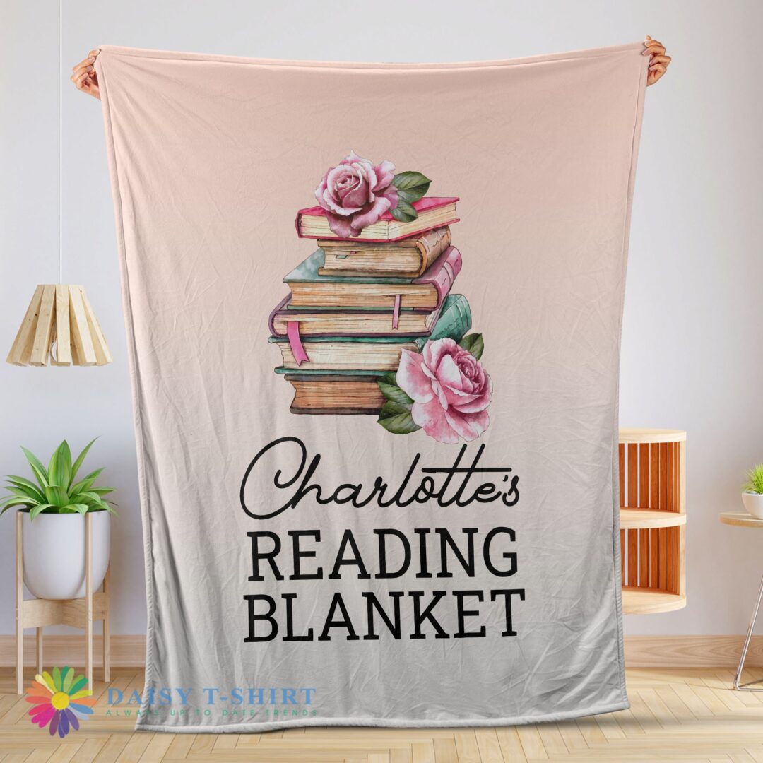 Awesome Official Pretty Vintage Book Reading Blanket Fleece Customized Blanket