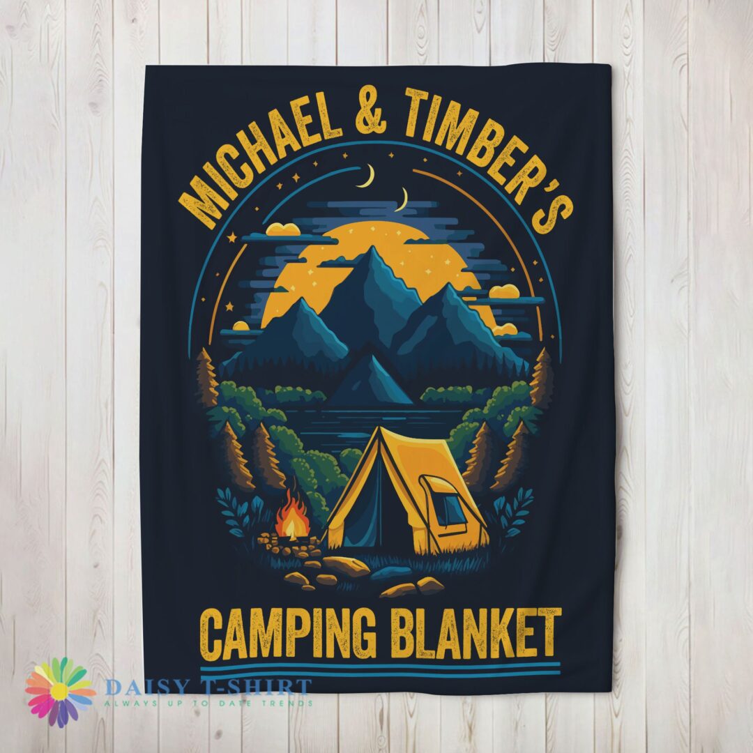 Awesome Official Pretty Vintage Camping Blanket Fleece Customized Blanket