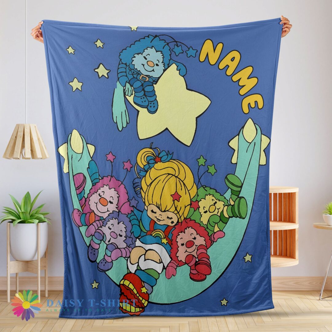 Awesome Official Rainbow Brite Sleeping on the Star Blanket Fleece Customized Blanket-mk-01 (1)