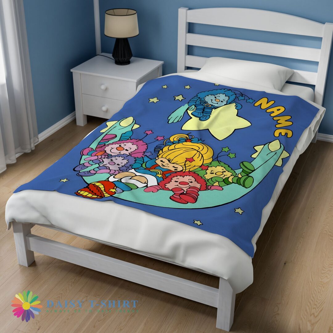 Awesome Official Rainbow Brite Sleeping on the Star Blanket Fleece Customized Blanket-mk-01 (2)
