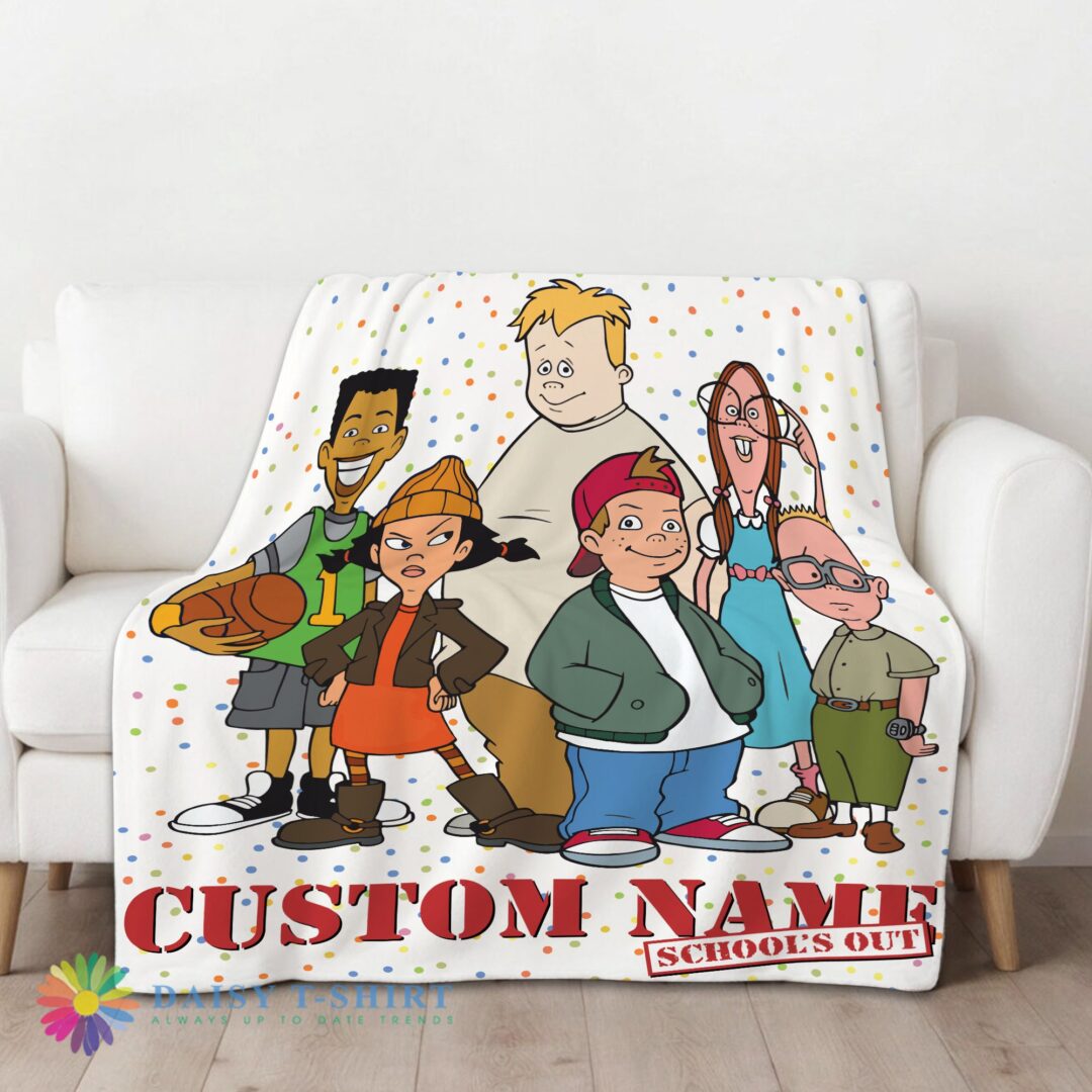 Awesome Official Recess Cartoon School's Out Blanket Fleece Customized Blanket