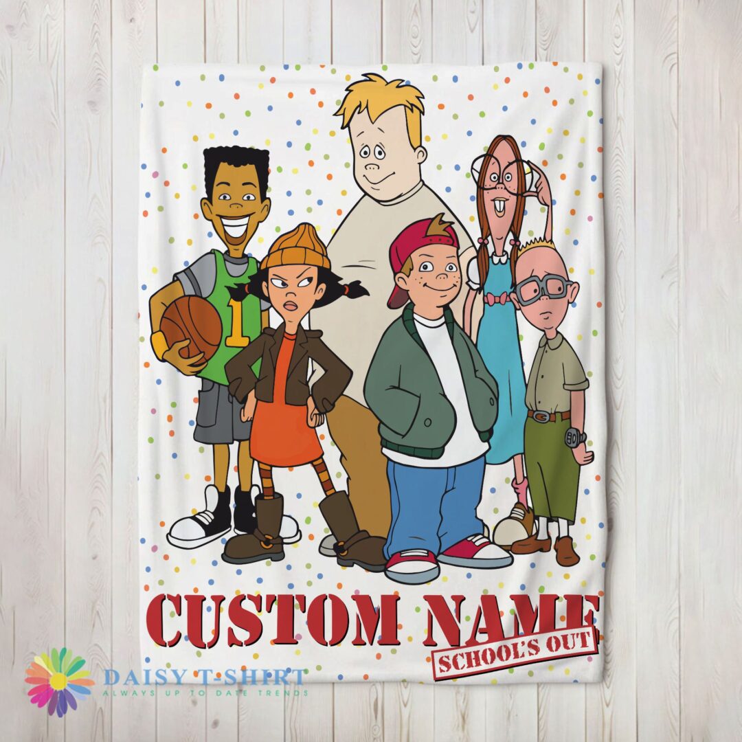 Awesome Official Recess Cartoon School's Out Blanket Fleece Customized Blanket