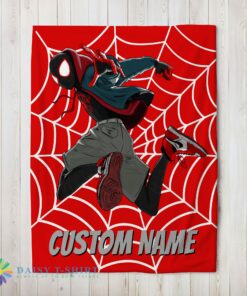 Awesome Official Spider-Man Into The Spider-Verse Miles Morales Blanket Fleece Customized Blanket