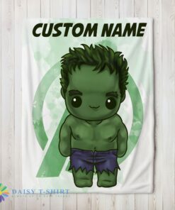Awesome Official Superhero Marvel Avenger Chibi Hulk Blanket Fleece Customized Blanket