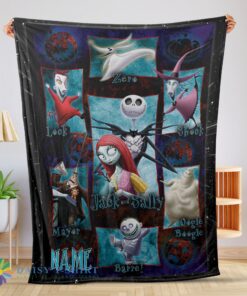 Awesome Official The Nightmare Before Christmas Jack Skellington Family Halloween Customized Blanket