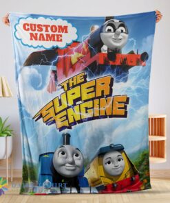 Awesome Official Thomas & Friends The Super Engine Poster Blanket Fleece Customized Blanket