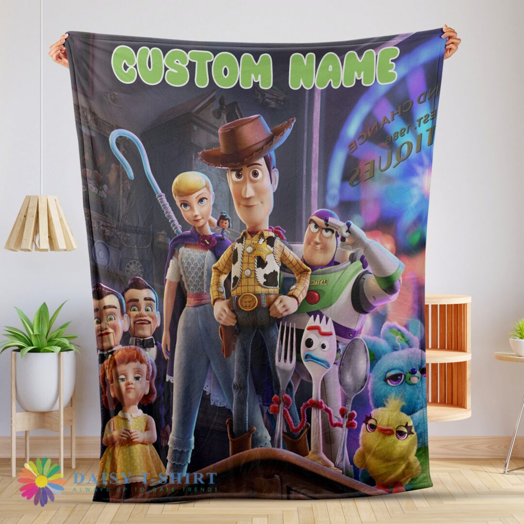 Awesome Official Toy Story 4 Poster Blanket Fleece Customized Blanket