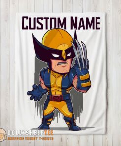 Awesome Perfect Marvel Chibi Wolverine Blanket Fleece Customized Blanket