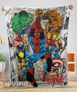 Awesome Perfect Marvel Comics Superhero Blanket Fleece Customized Blanket