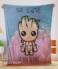 Awesome Perfect Marvel SuperHero Baby Groot And Friends Birthday Cute Blanket Fleece Customized Blanket