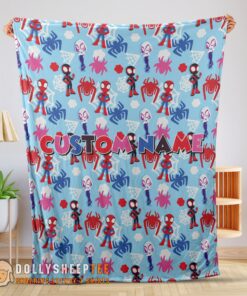 Awesome Perfect Marvel Superhero Spidey And His Amazing Friends Birthday Cute Blanket Fleece Customized Blanket