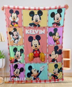 Awesome Perfect Mickey Mouse Collage Blanket Fleece Customized Blanket