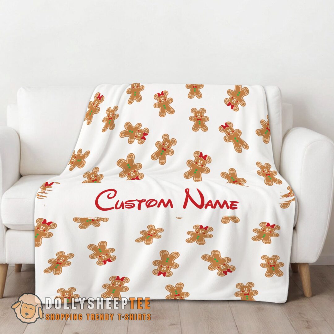 Awesome Perfect Mickey Mouse Gingerbread Delight Blanket Fleece Customized Blanket-mk-01 (1)