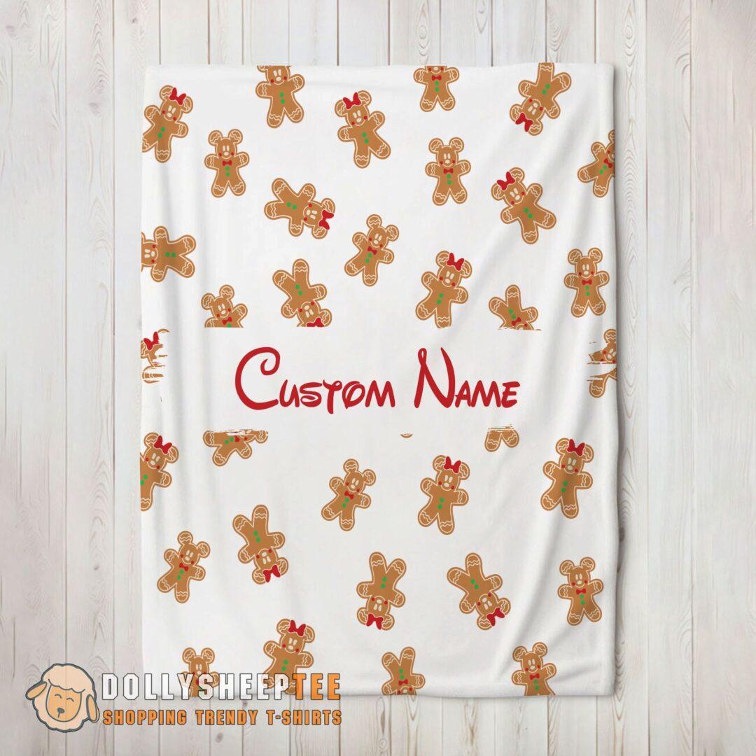 Awesome Perfect Mickey Mouse Gingerbread Delight Blanket Fleece Customized Blanket-mk-01 (2)
