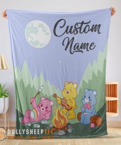 Awesome Perfect Nelvana The Care Bears Family Camping Fleece Blanket Customize Blanket