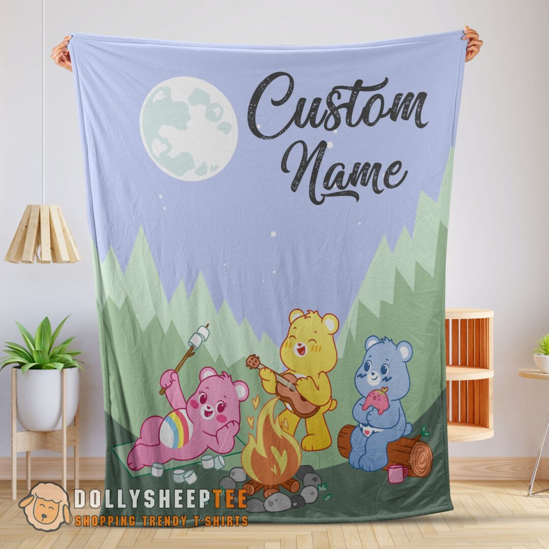 Awesome Perfect Nelvana The Care Bears Family Camping Fleece Blanket Customize Blanket-mk-01 (1)