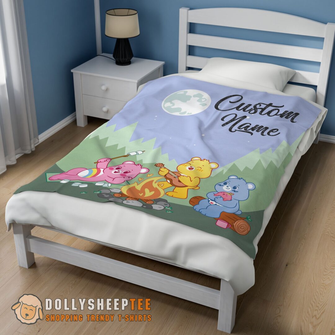 Awesome Perfect Nelvana The Care Bears Family Camping Fleece Blanket Customize Blanket-mk-01 (2)