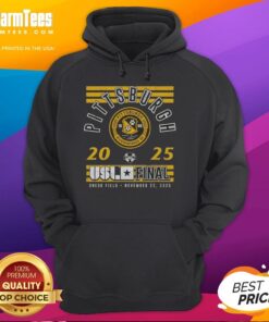 Awesome Pittsburgh Riverhounds SC 2025 USL Championship Final hoodie featuring team logo and vibrant colors.