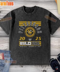 Alt Text: Awesome Pittsburgh Riverhounds SC 2025 USL Championship Final washed t-shirt showcasing team pride and style.