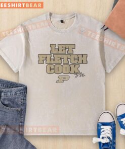 Fletcher Loyer signature washed t-shirt featuring Purdue Boilermakers basketball design, perfect for fans.