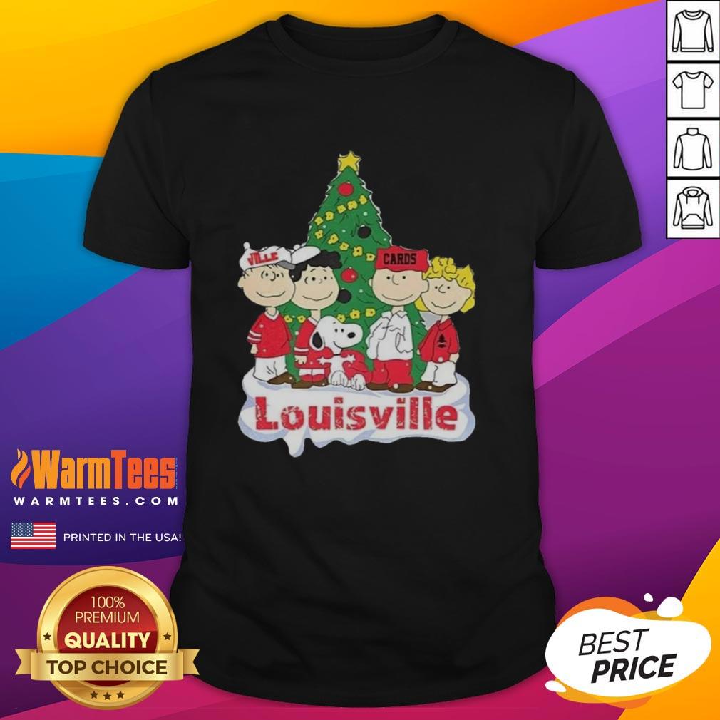 awesome-snoopy-and-fiends-louisville-cardinals-christmas-t-shirt Awesome Snoopy and Friends Louisville Cardinals Christmas T-Shirt featuring festive designs and team spirit.