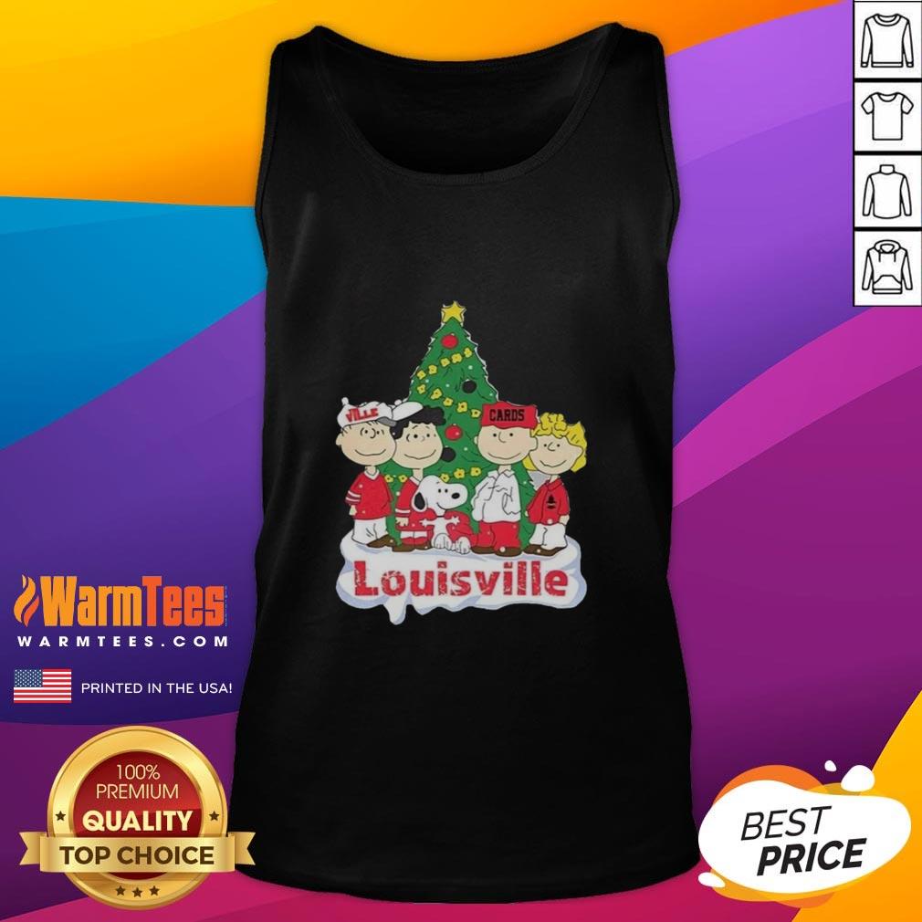 awesome-snoopy-and-fiends-louisville-cardinals-christmas-tank-top Alt Text: Awesome Snoopy and Fiends Louisville Cardinals Christmas tank top featuring festive design and team spirit.