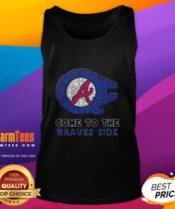 Awesome Star Wars Come to the Atlanta Braves Side Tank Top featuring a vibrant design for fans and collectors.