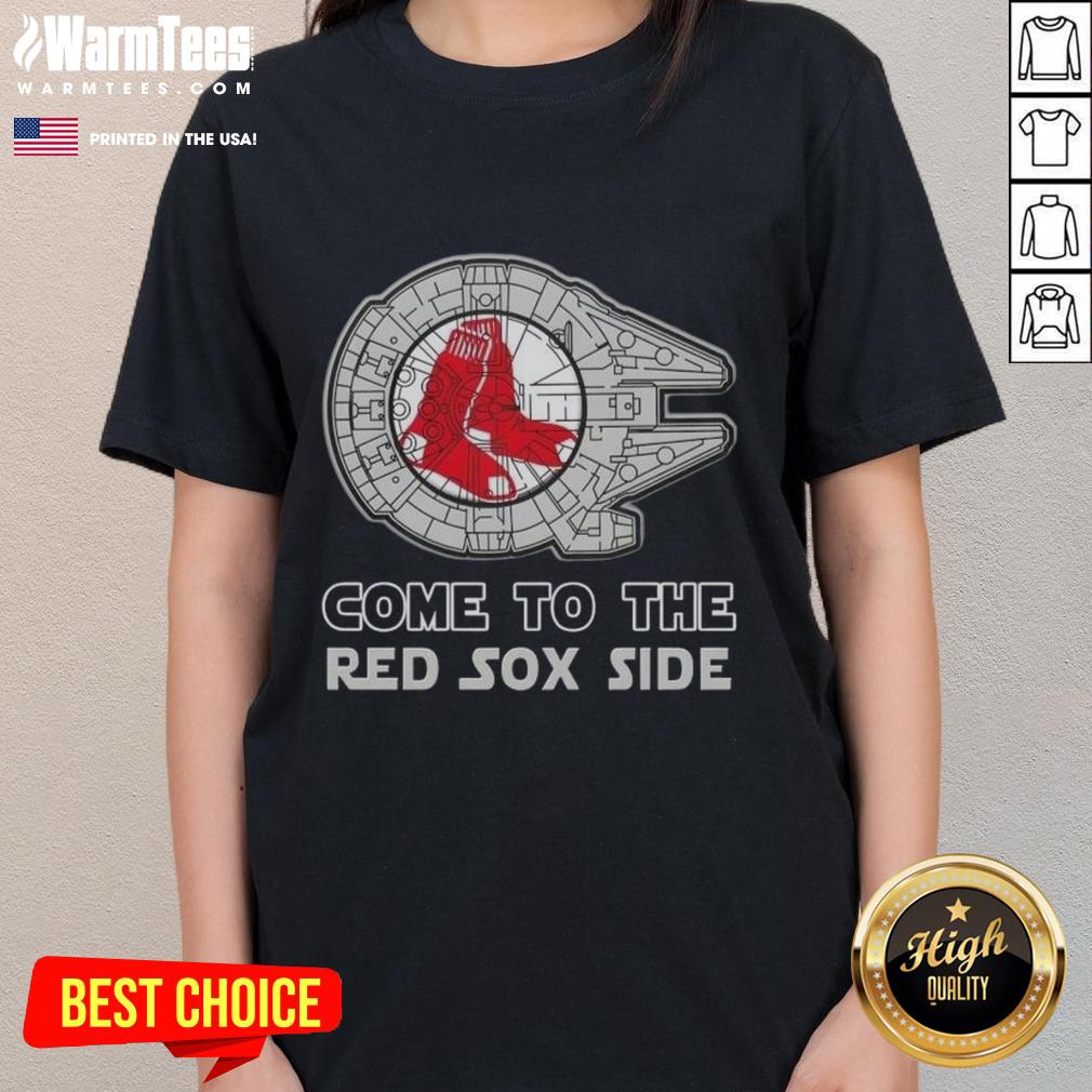 awesome-star-wars-come-to-the-boston-red-sox-side-ladies-tee Awesome Star Wars Boston Red Sox Side Ladies Tee featuring iconic designs for fans of both franchises.