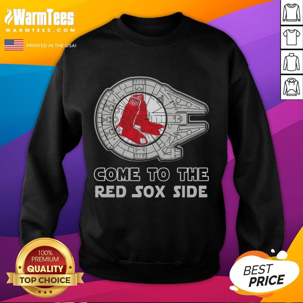 awesome-star-wars-come-to-the-boston-red-sox-side-sweatshirt Awesome Star Wars Boston Red Sox side sweatshirt featuring iconic characters and team logo for fans and collectors.