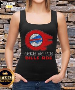 Awesome Star Wars Come to the Buffalo Bills Side Tank Top featuring a unique design for fans of both franchises.