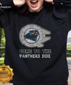 Awesome Star Wars Come to the Carolina Panthers Side Sweatshirt featuring a unique design for fans and collectors.