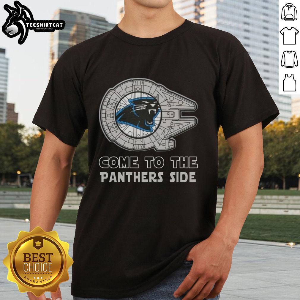 awesome-star-wars-come-to-the-carolina-panthers-side-t-shirt Awesome Star Wars Come To The Carolina Panthers Side T-Shirt featuring a unique design for fans of both franchises.
