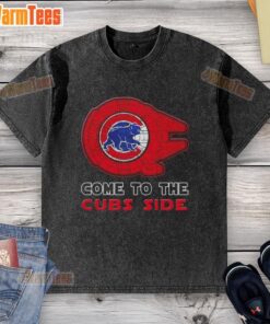 Awesome Star Wars Come to the Chicago Cubs Side washed t-shirt featuring a unique design for fans and collectors.