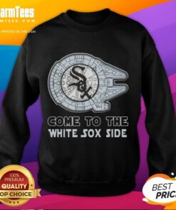 Awesome Star Wars Come to the Chicago White Sox side sweatshirt featuring iconic characters and team logo.