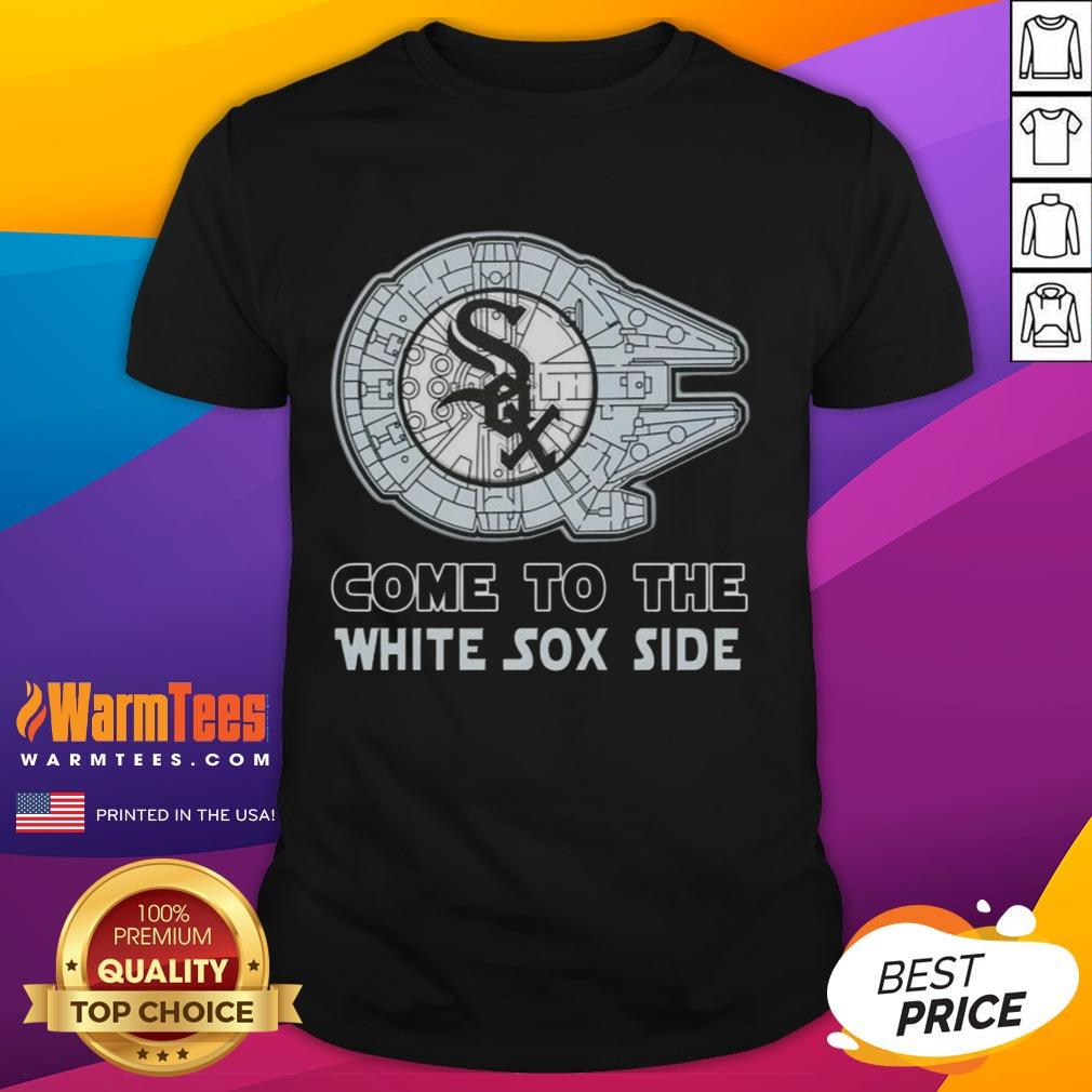 awesome-star-wars-come-to-the-chicago-white-sox-side-t-shirt Awesome Star Wars Come To The Chicago White Sox Side T-Shirt featuring iconic characters and team colors for fans.