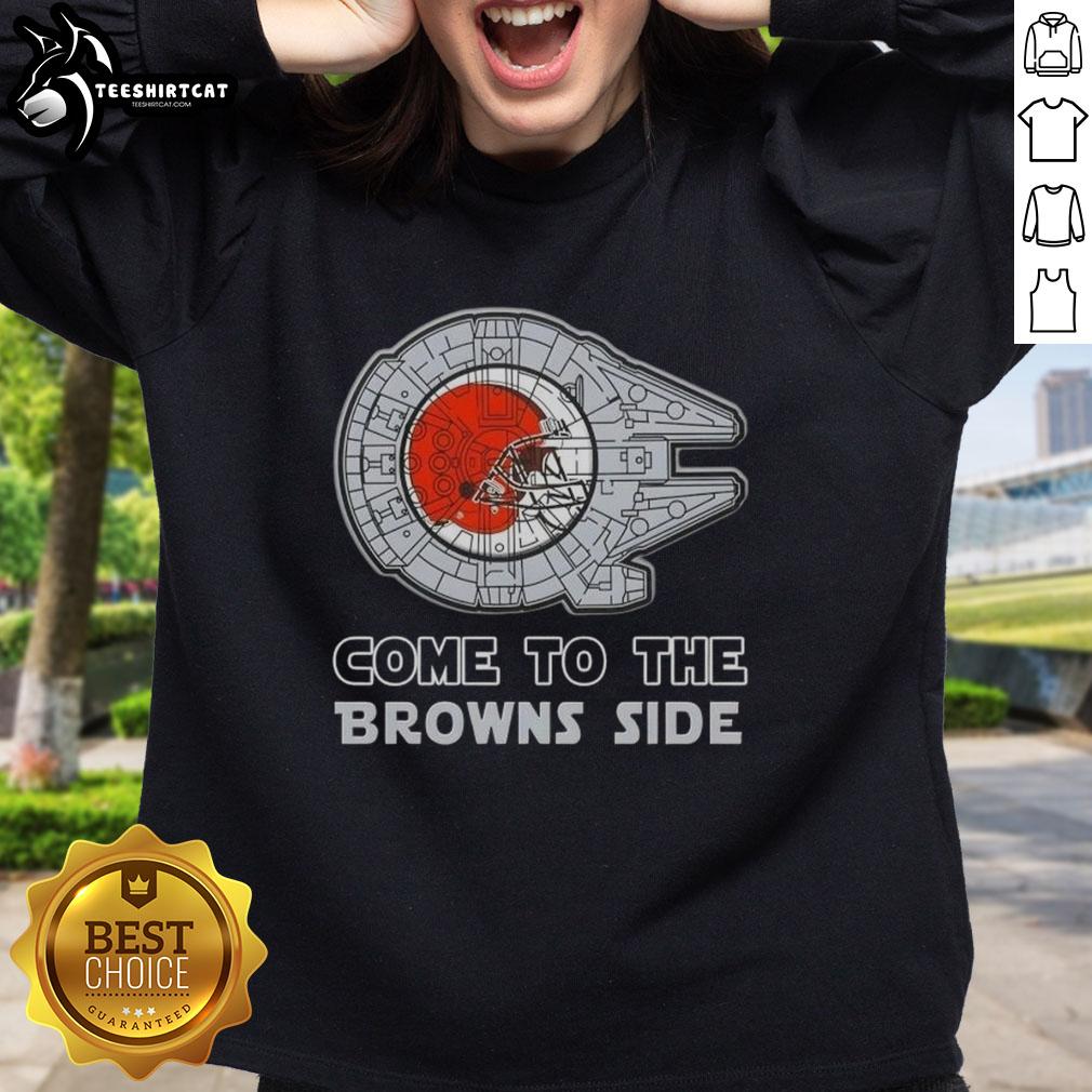 awesome-star-wars-come-to-the-cleveland-browns-side-sweatshirt Awesome Star Wars Come to the Cleveland Browns Side Sweatshirt featuring iconic graphics and team colors.