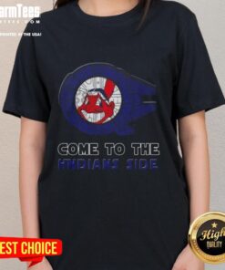 Awesome Star Wars Cleveland Indians ladies tee featuring a stylish design, perfect for fans and casual wear.