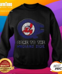 Awesome Star Wars Cleveland Indians side sweatshirt featuring iconic graphics for fans and collectors. Perfect for cozy wear!