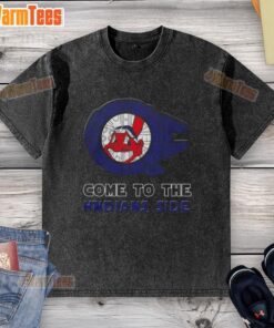 Awesome Star Wars Cleveland Indians Side Washed T-Shirt featuring a vibrant design for fans of both franchises.