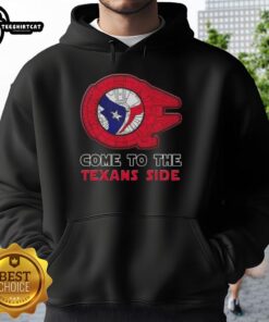 Awesome Star Wars hoodie featuring Houston Texans colors and logo, perfect for fans of both franchises.