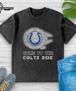 Awesome Star Wars Come to the Indianapolis Colts side washed t-shirt featuring vibrant graphics and a stylish design.