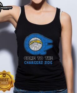 Awesome Star Wars Los Angeles Chargers side tank top featuring a vibrant design for fans and sports enthusiasts.