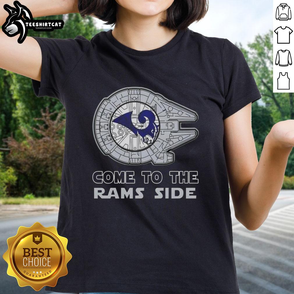 awesome-star-wars-come-to-the-los-angeles-rams-side-ladies-tee Awesome Star Wars Los Angeles Rams side ladies tee featuring a stylish design for fans of both franchises.