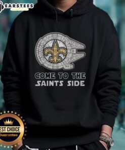 Awesome Star Wars hoodie featuring New Orleans Saints design, perfect for fans of both franchises.