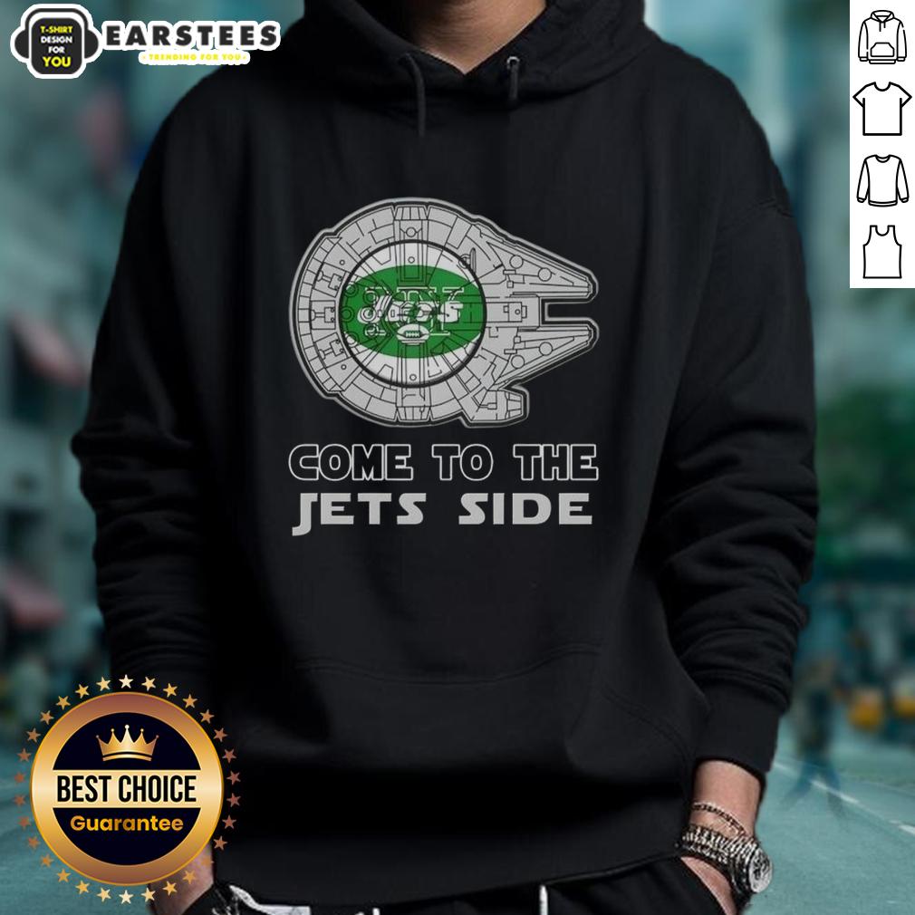 awesome-star-wars-come-to-the-new-york-jets-side-hoodie Awesome Star Wars hoodie featuring New York Jets design, perfect for fans who love both franchises.