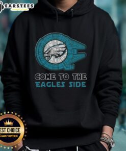 Awesome Star Wars hoodie featuring Philadelphia Eagles design, perfect for fans combining sports and sci-fi style.