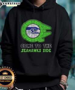 Awesome Star Wars Seattle Seahawks side hoodie featuring unique design and vibrant colors for fans and collectors.